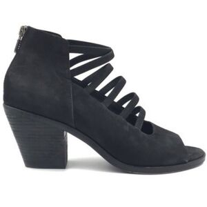 Eileen Fisher James Caged Open Toe Zip Back Booties 6.5 NEW